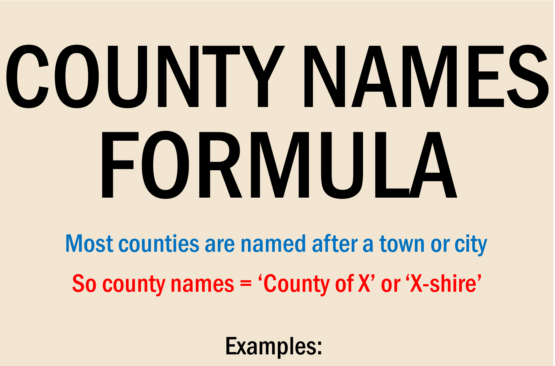 ‘County of X’ or ‘X-shire’ : both are correct!