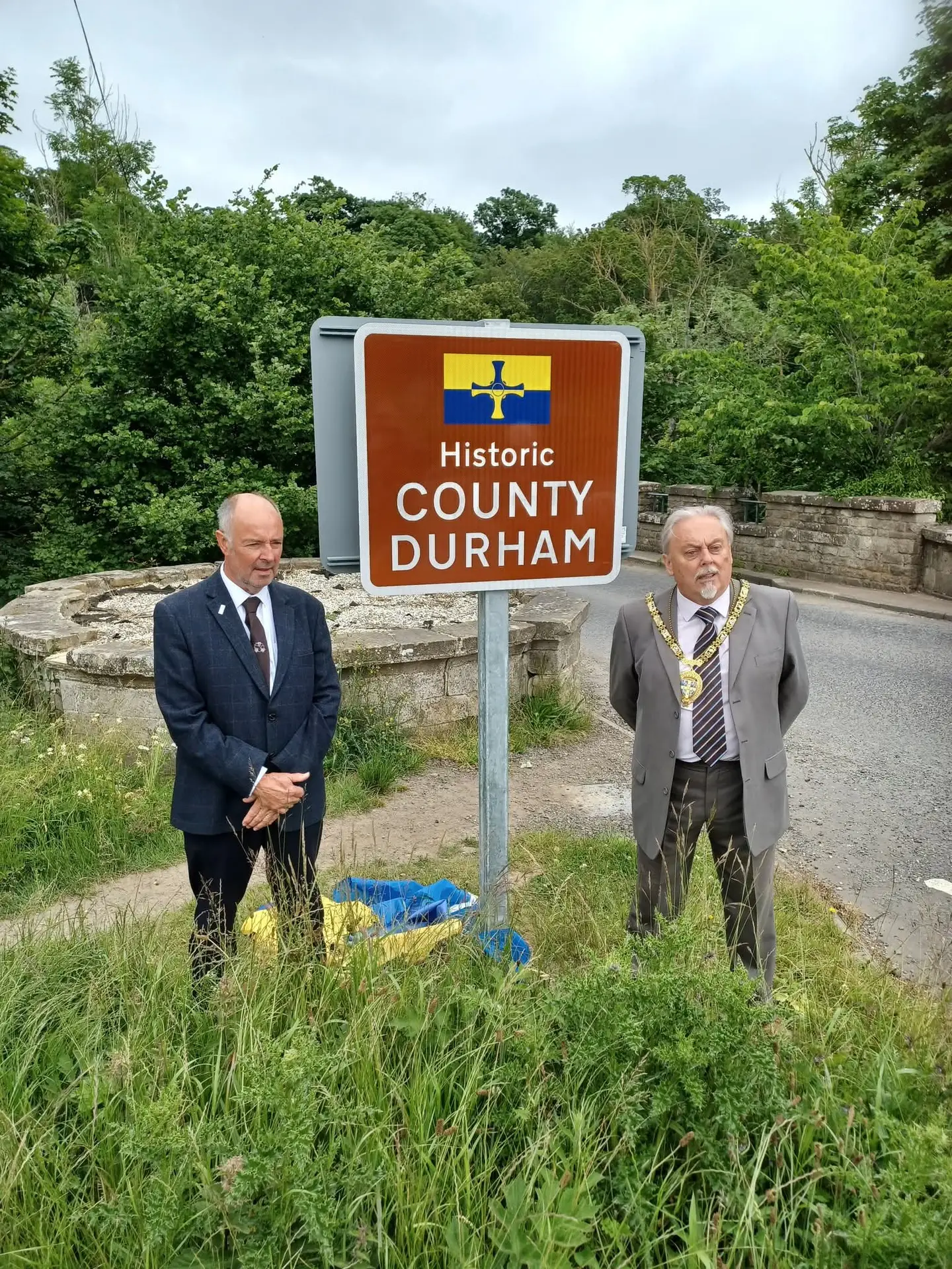 County Border Signs Return to the River Tees