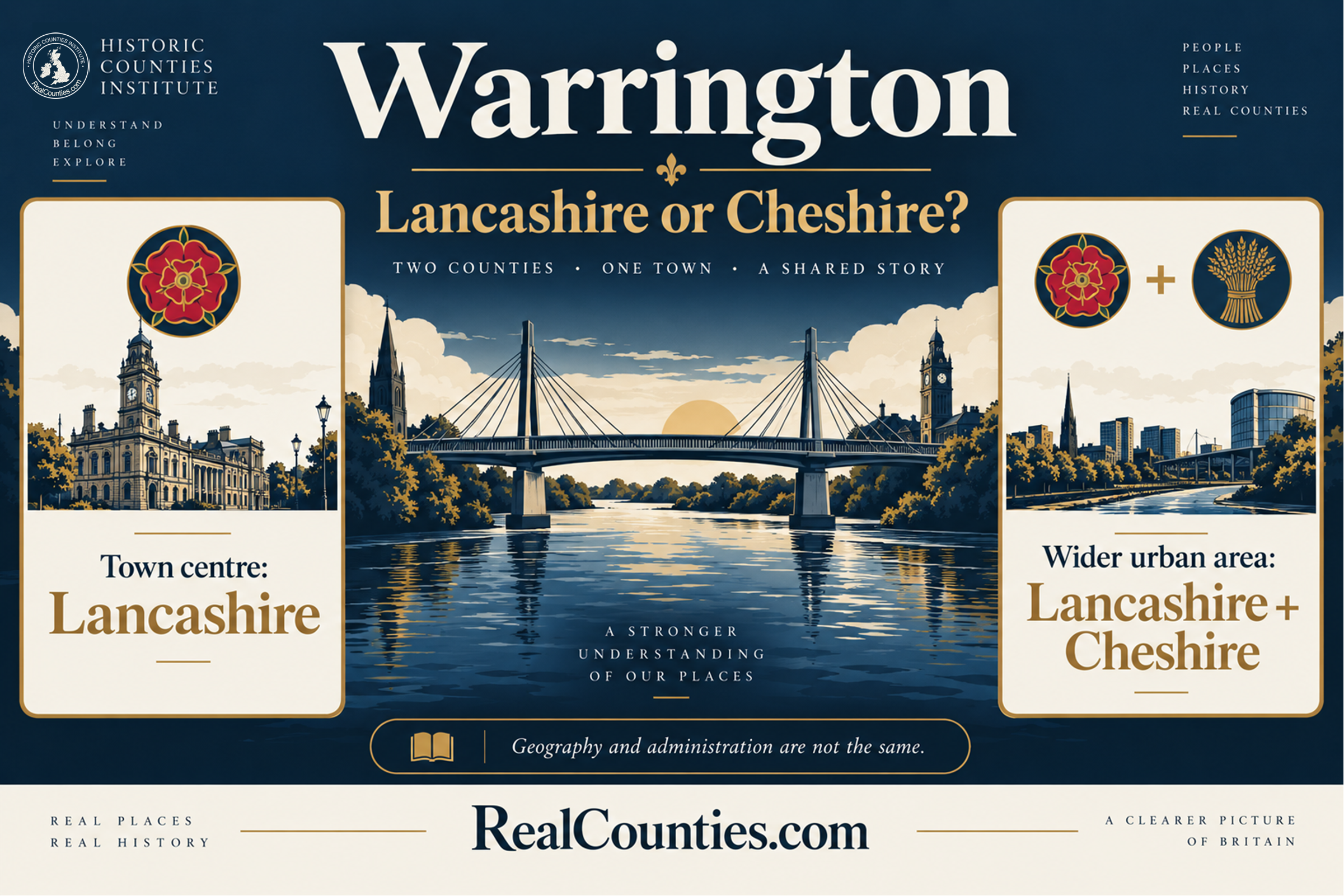 Is Warrington in Lancashire or Cheshire?