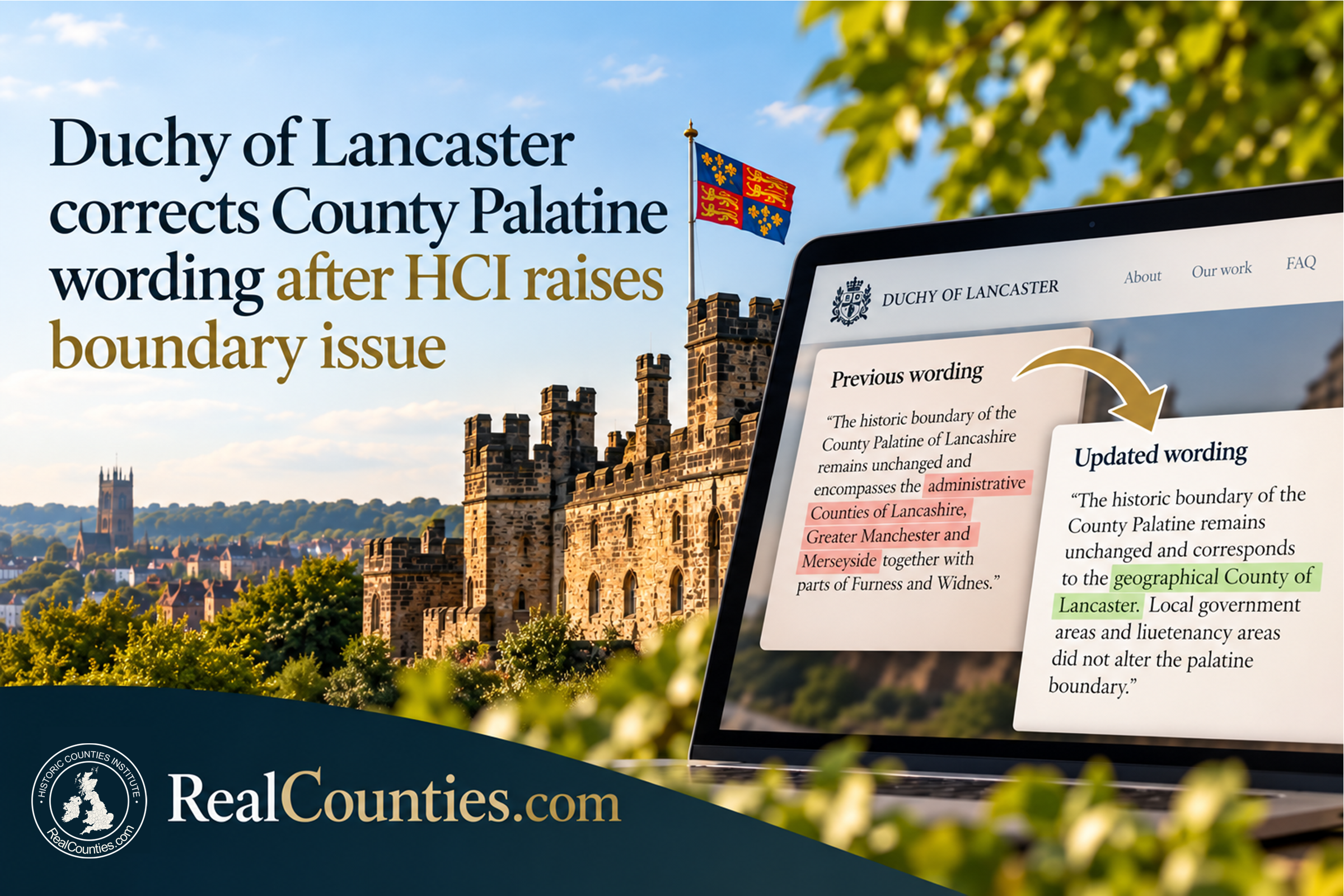 Duchy of Lancaster corrects County Palatine boundary wording after HCI raises issue